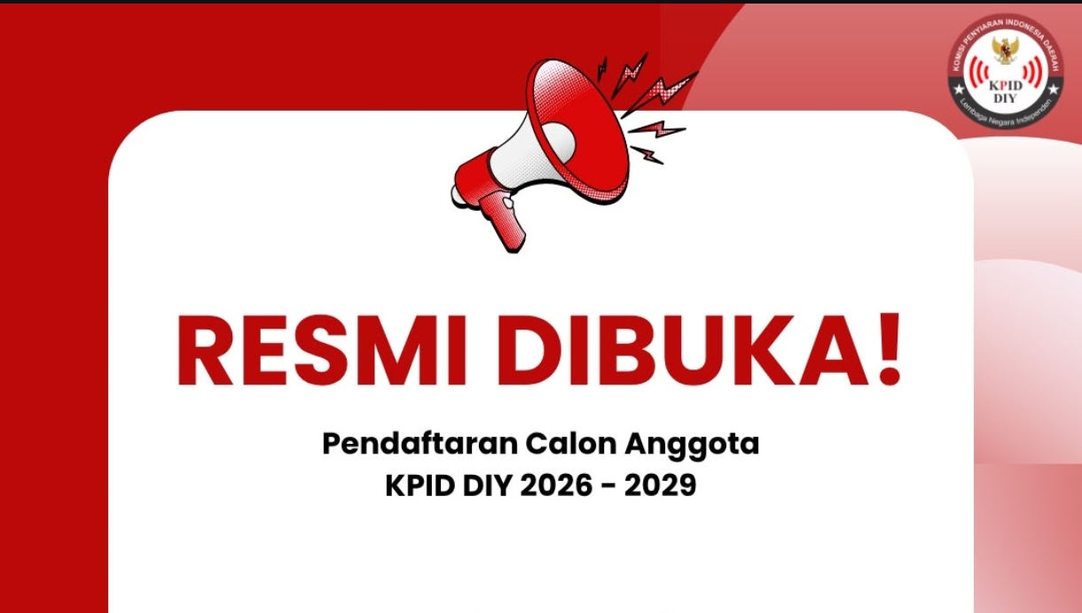 Pendaftaran Calon KPID DIY 2026 Dibuka, Begini Syarat dan Ketentuannya