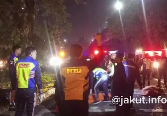 Kecelakaan tunggal di Jakarta Utara