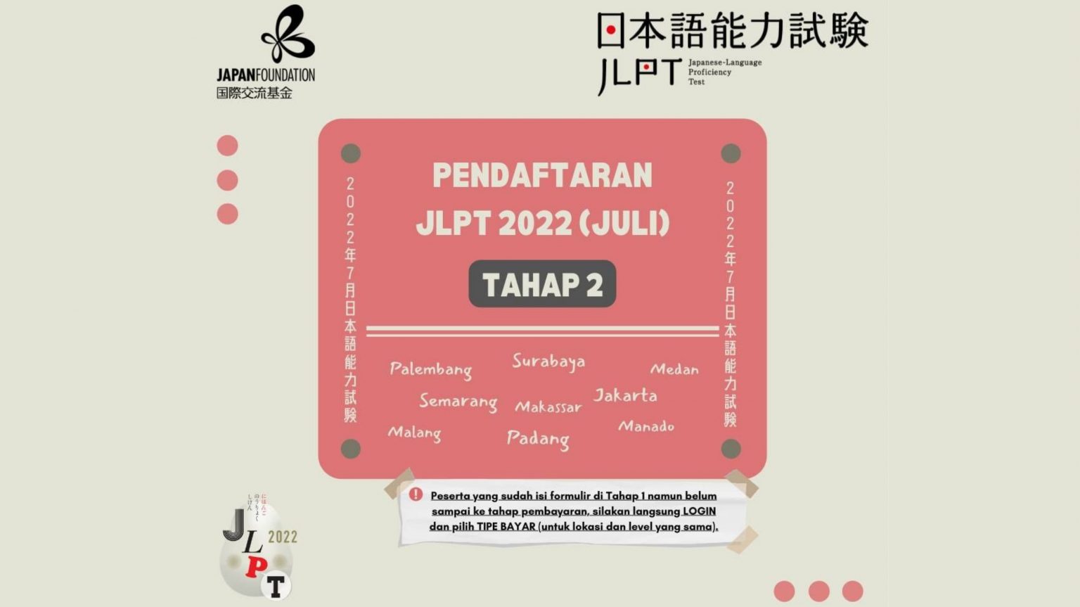 Daftar JLPT Juli 2022 Masih Bisa Jika Ikut Tahap 2 Di Kota-kota Berikut ...