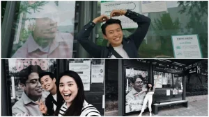 foto Jang Hansol dipajang di halte bus Korea