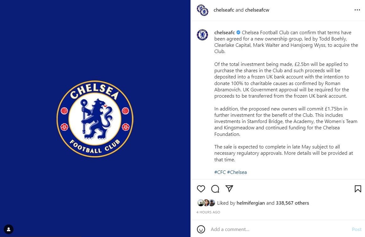 Resmi Pemilik Baru Chelsea Todd Boehly Akan Diumumkan Harapan Baru