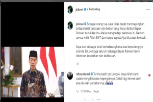 Jokowi sampaikan belasungkawa untuk Ridwan Kamil
