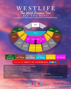 tiket konser Westlife Indonesia 2022
