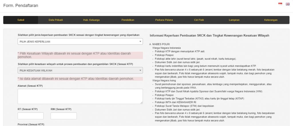 syarat dan cara membuat SKCK Online