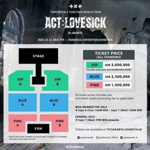 harga tiket konser TXT di Jakarta 2022