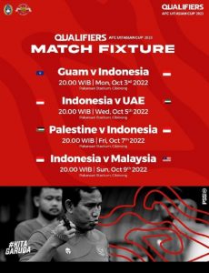 Hasil pertandingan Indonesia vs Palestina U17