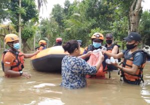 Wilayah terendam banjir di Jawa TimurÂ 