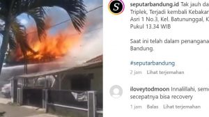 Kebakaran di Bandung hari ini