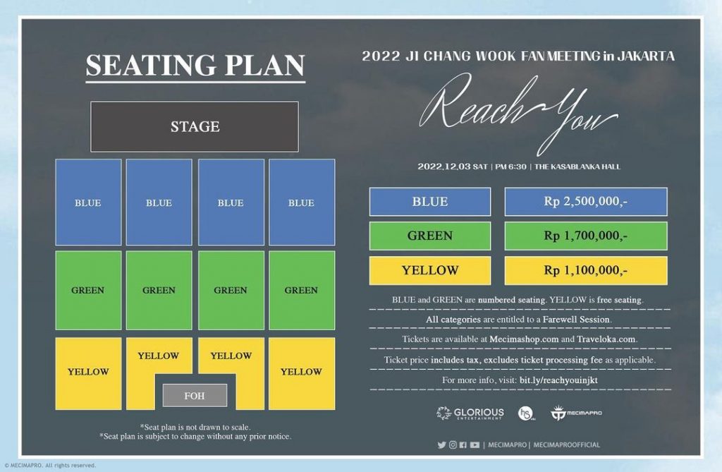 Harga Tiket Fan Meeting Ji Chang Wook Jakarta 2022, Lengkap dengan Seat