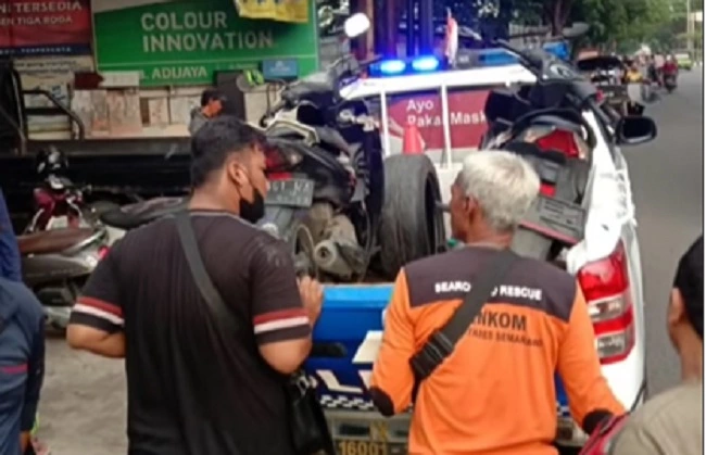 Kronologi kecelakaan motor di Gayamsari Semarang