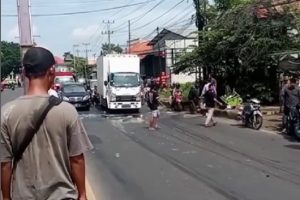 Suasana pasca kecelakaan di Batang hari ini