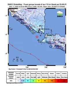 Daftar gempa bumi di Lampung 
