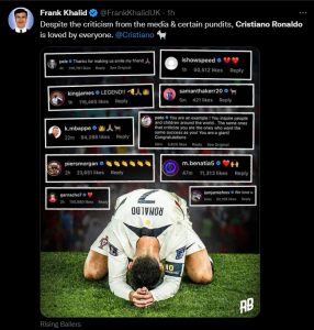 Para publik figur yang menyemangati CR7