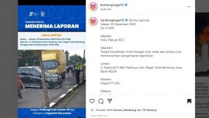 kecelakaan di Regol Bandung hari ini