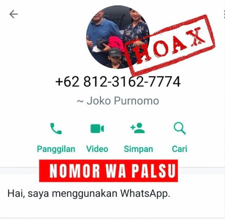 Penipuan Melalui WhatsApp Mengatasnamakan Wakil Bupati Bantul