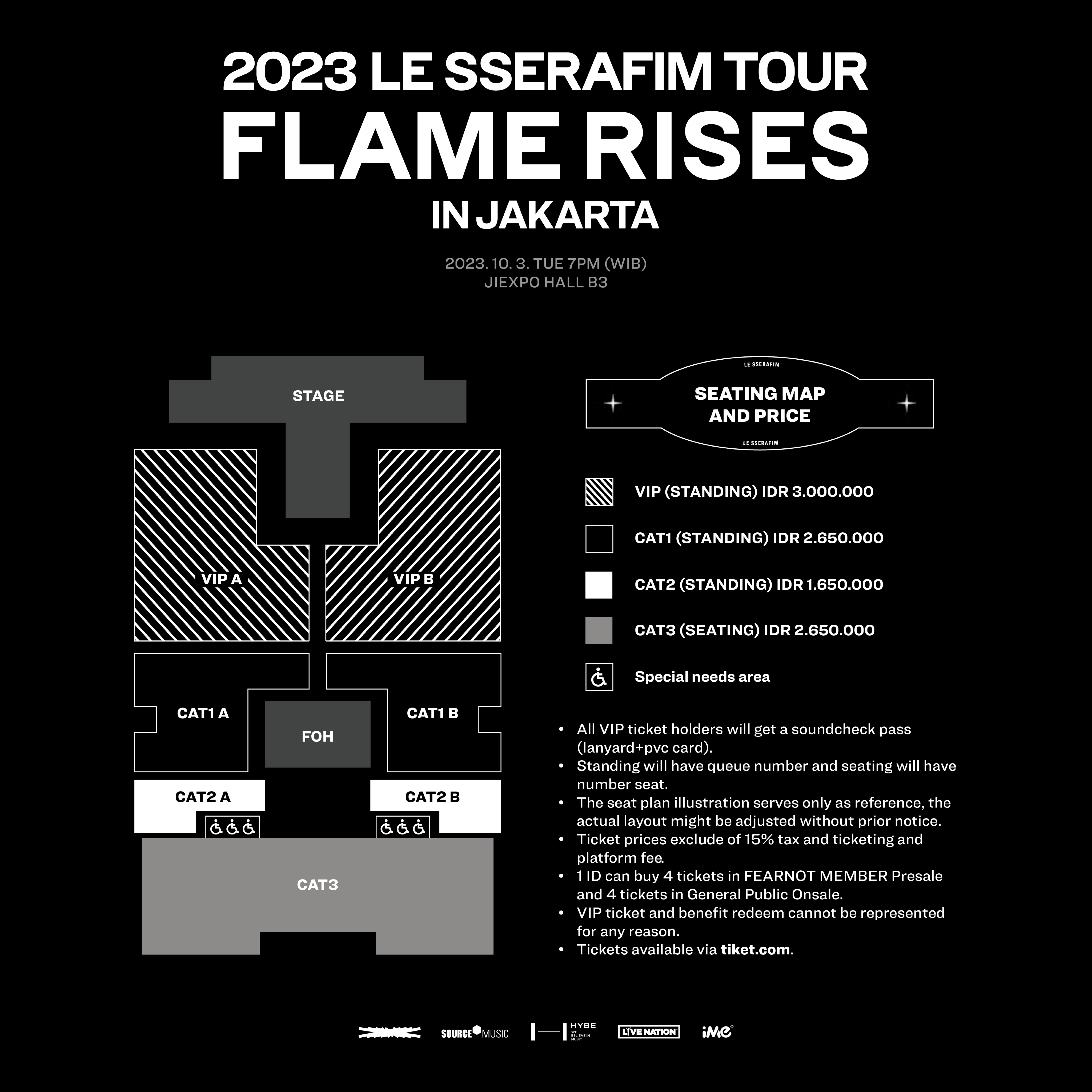 Harga Tiket Konser LE SSERAFIM di Jakarta 2023, Termurah 1,6 Jutaan Belum Termasuk Pajak 15%