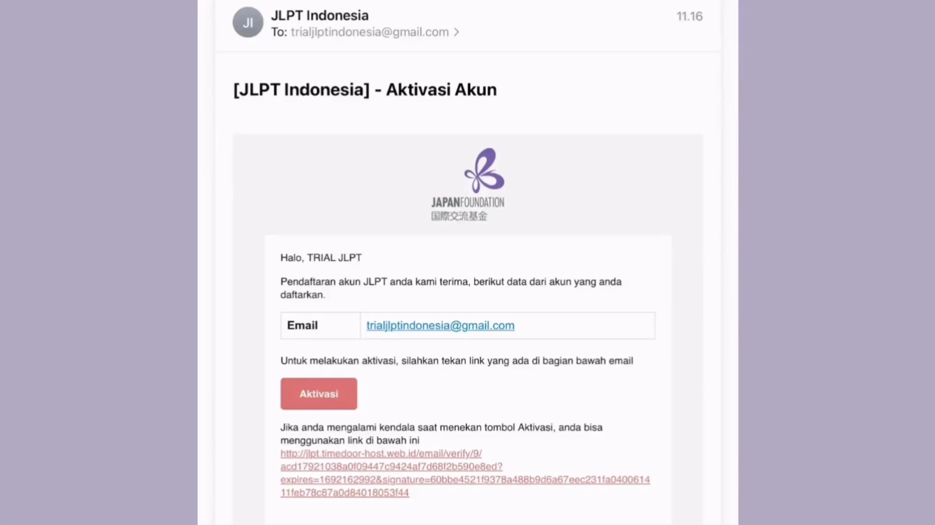 Cara Buat Akun JLPT Desember 2023