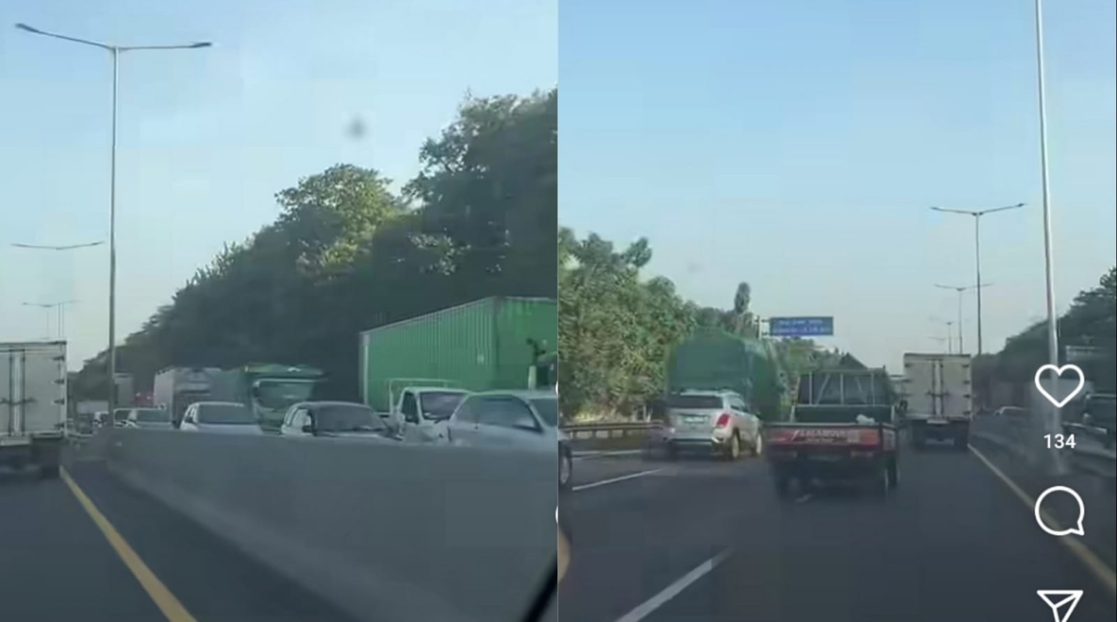 Kecelakaan truk di tol Surabaya