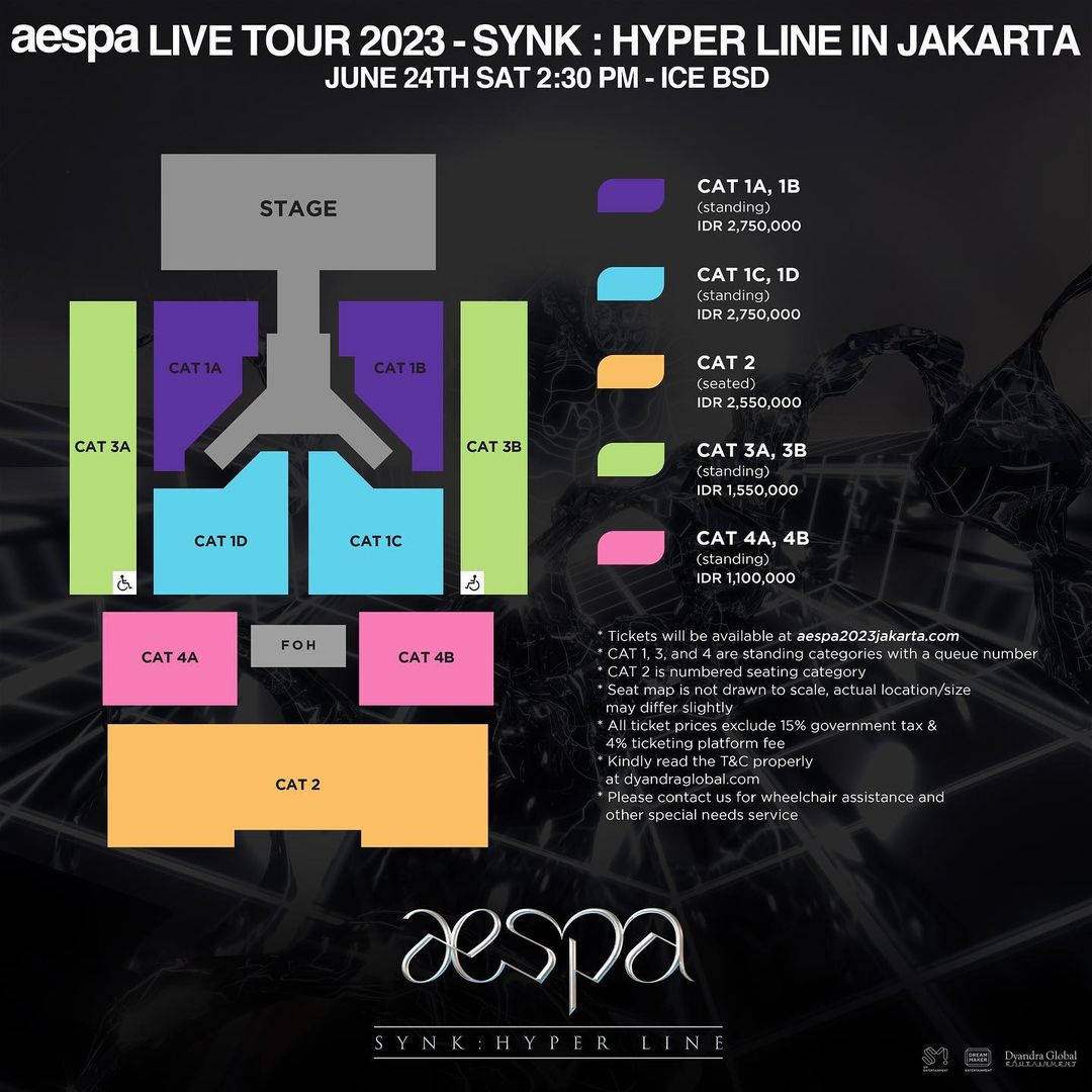 Harga Tiket Konser Aespa di Jakarta