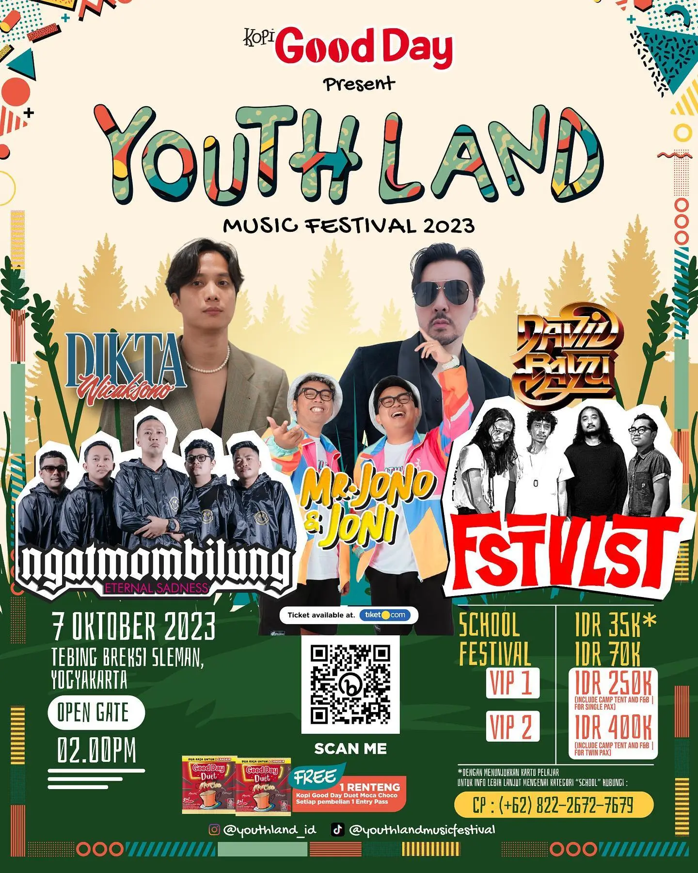 Info Konser Jogja 7 Oktober 2023, Pilih Eskpectanica atau Youthland Music Festival