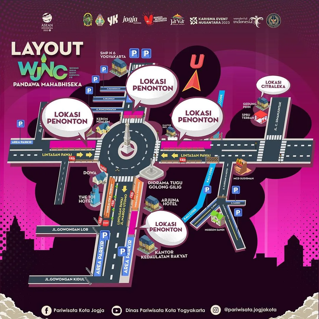 Catat Lokasi Parkir Wayang Jogja Night Carnival 2023, Para Penonton Wajib Tahu!