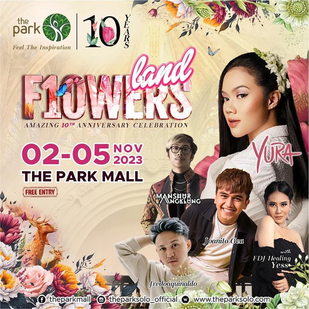 Jangan Lewatkan! Konser Gratis di Solo Hadir Yura Yunita Meriahkan Puncak Acara Flowerland