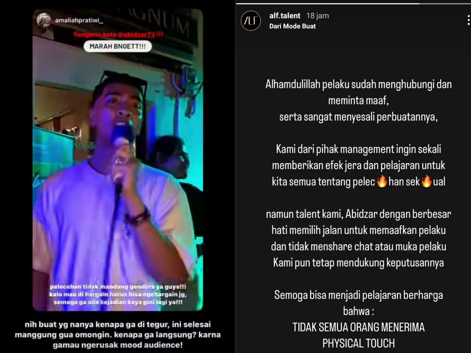 Update Kasus Pelecehan Seksual Abidzar di Tempat Karaoke, Pelaku Sudah Meminta Maaf