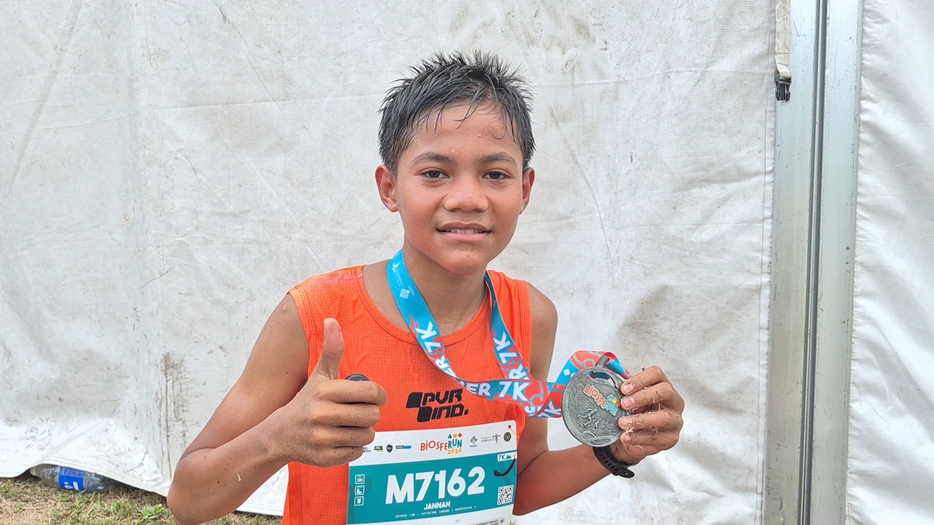 Baru Berusia 14 Tahun, Eriawan Finisher 7K Biosferun 2026, Terinspirasi Ayah Jadi Atlet ...