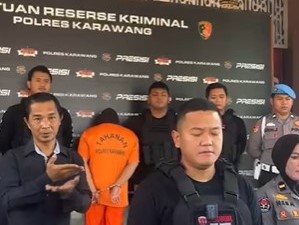 Pelaku penyiram air keras kepada guru di Karawang