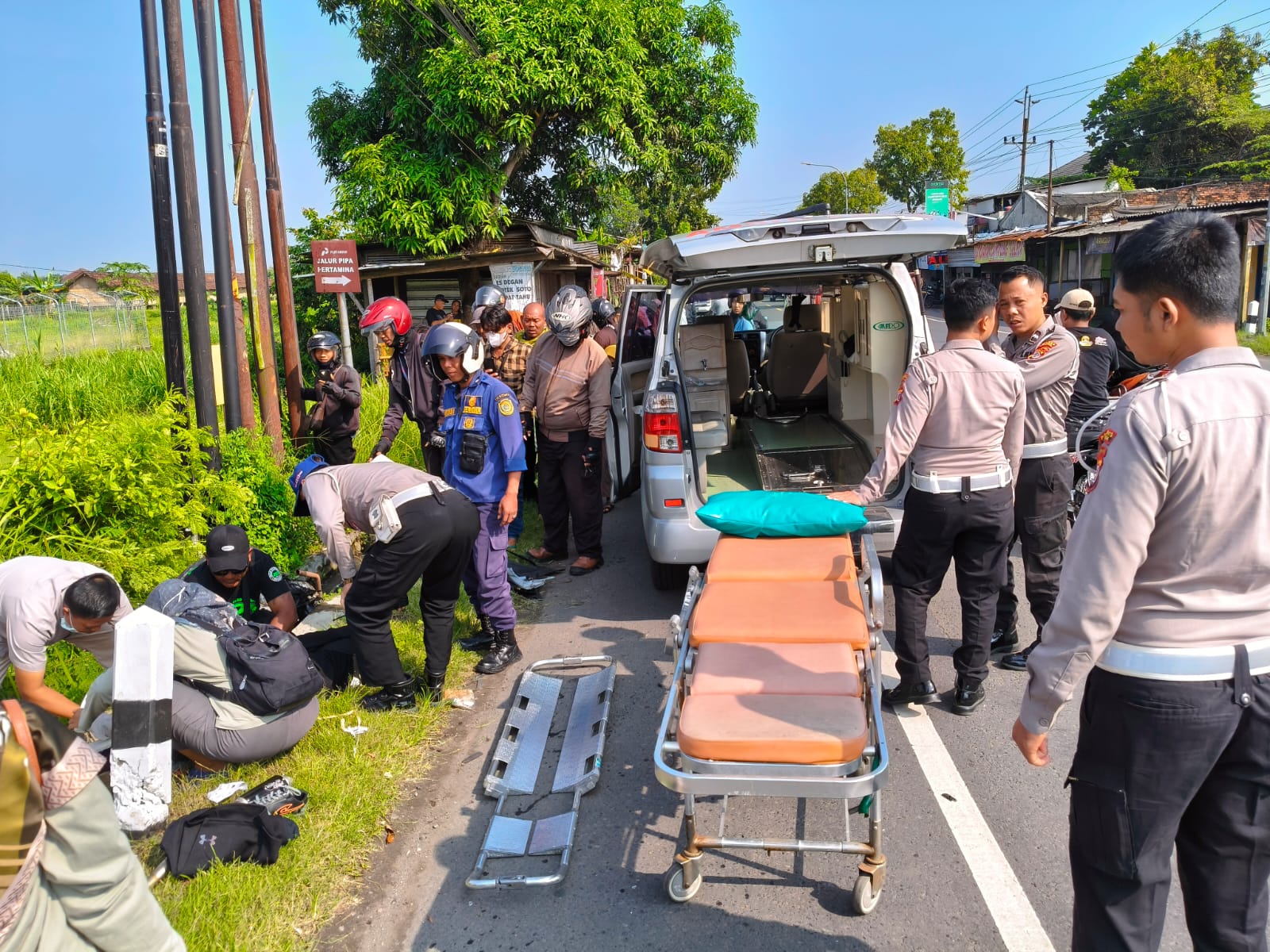 Tabrakan di Jalan Jogja-Wonosari Piyungan Bantul, Dua Pengendara Luka Patah Tulang