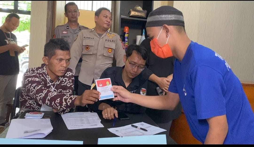 Para Tahanan Polres Bantul Ikut Nyoblos Pilkada, Begini Potretnya