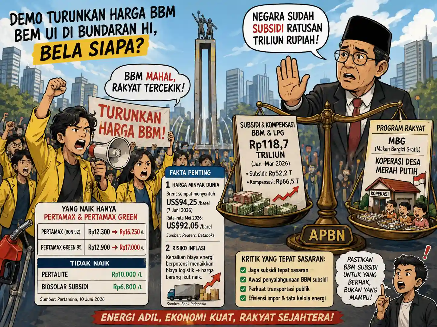 Demo Mahasiswa di Bundaran HI: Membela Rakyat Kecil atau Memperjuangkan Subsidi untuk Kalangan ...