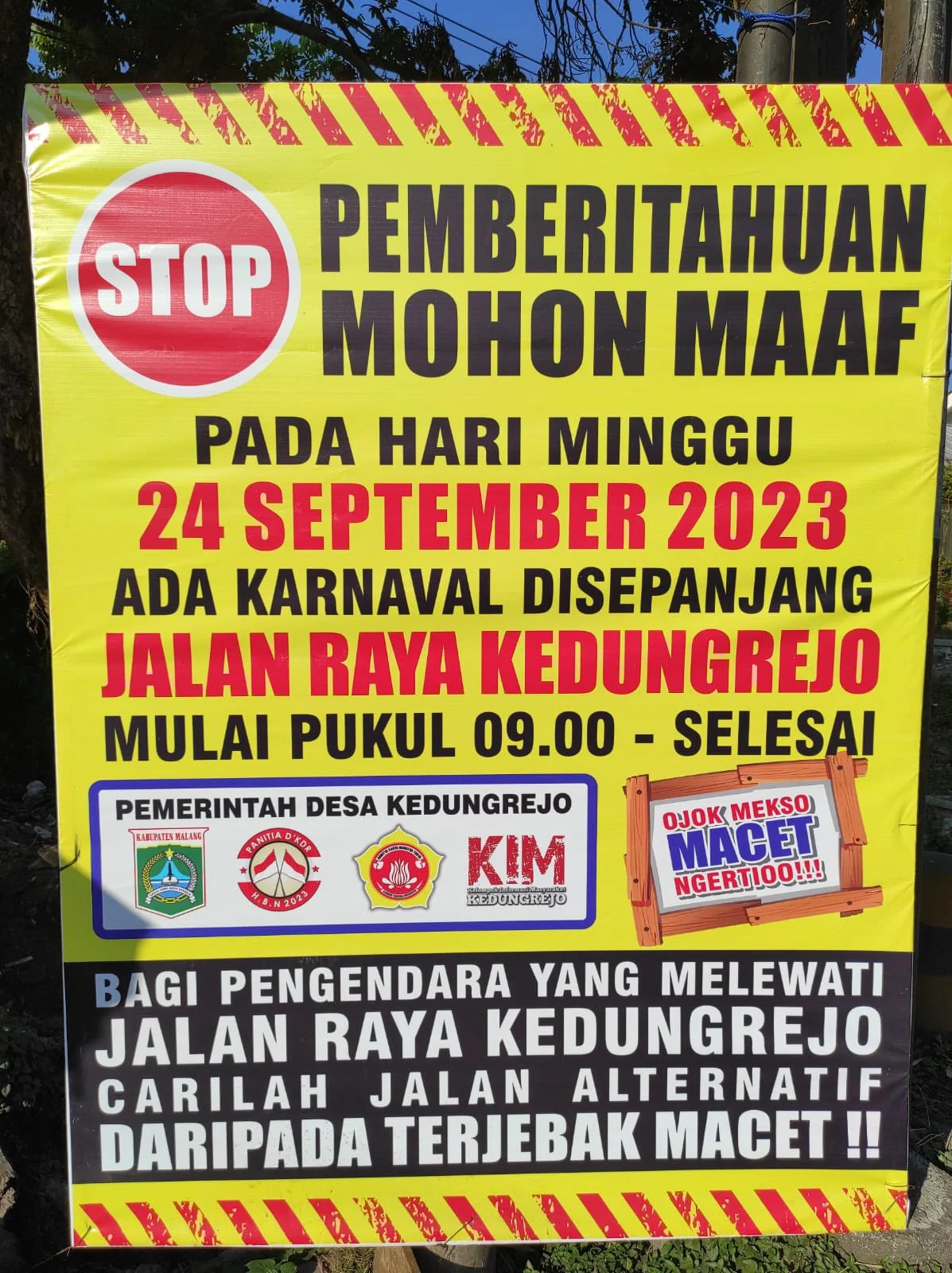 Penutupan Jalan di Malang 24 September 2023 Adanya Karnaval Desa Kedungrejo, Berikut Rute Alternatifnya!