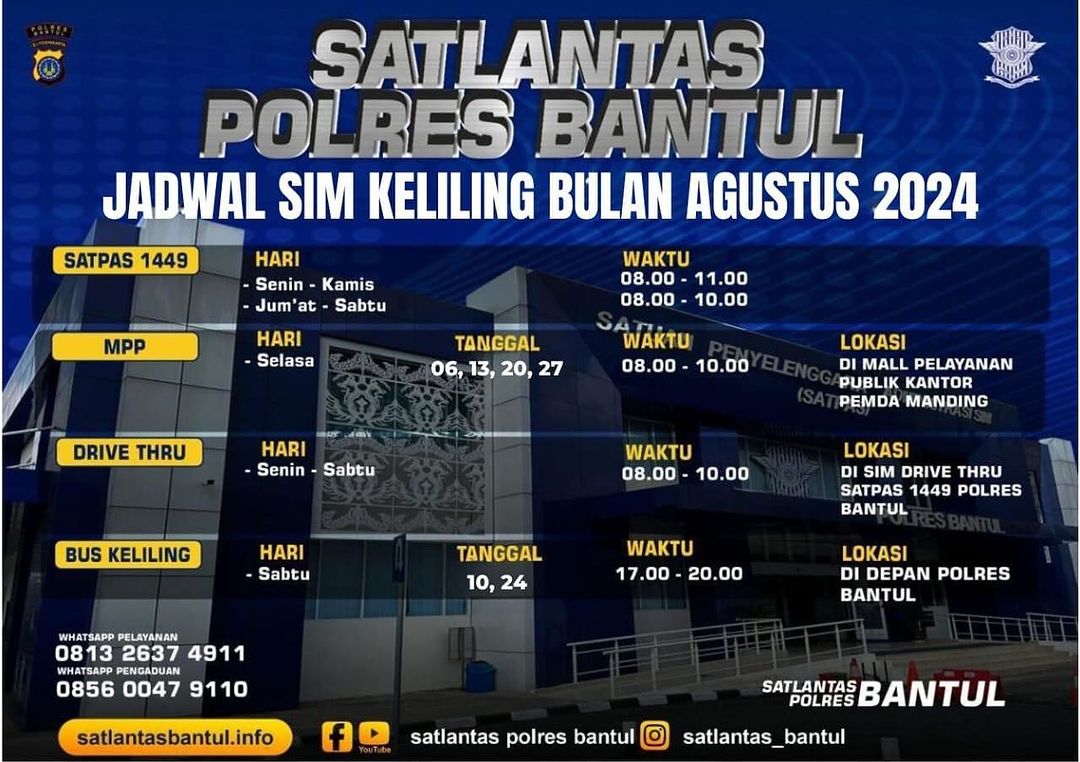 SIM Keliling Bantul Agustus 2024