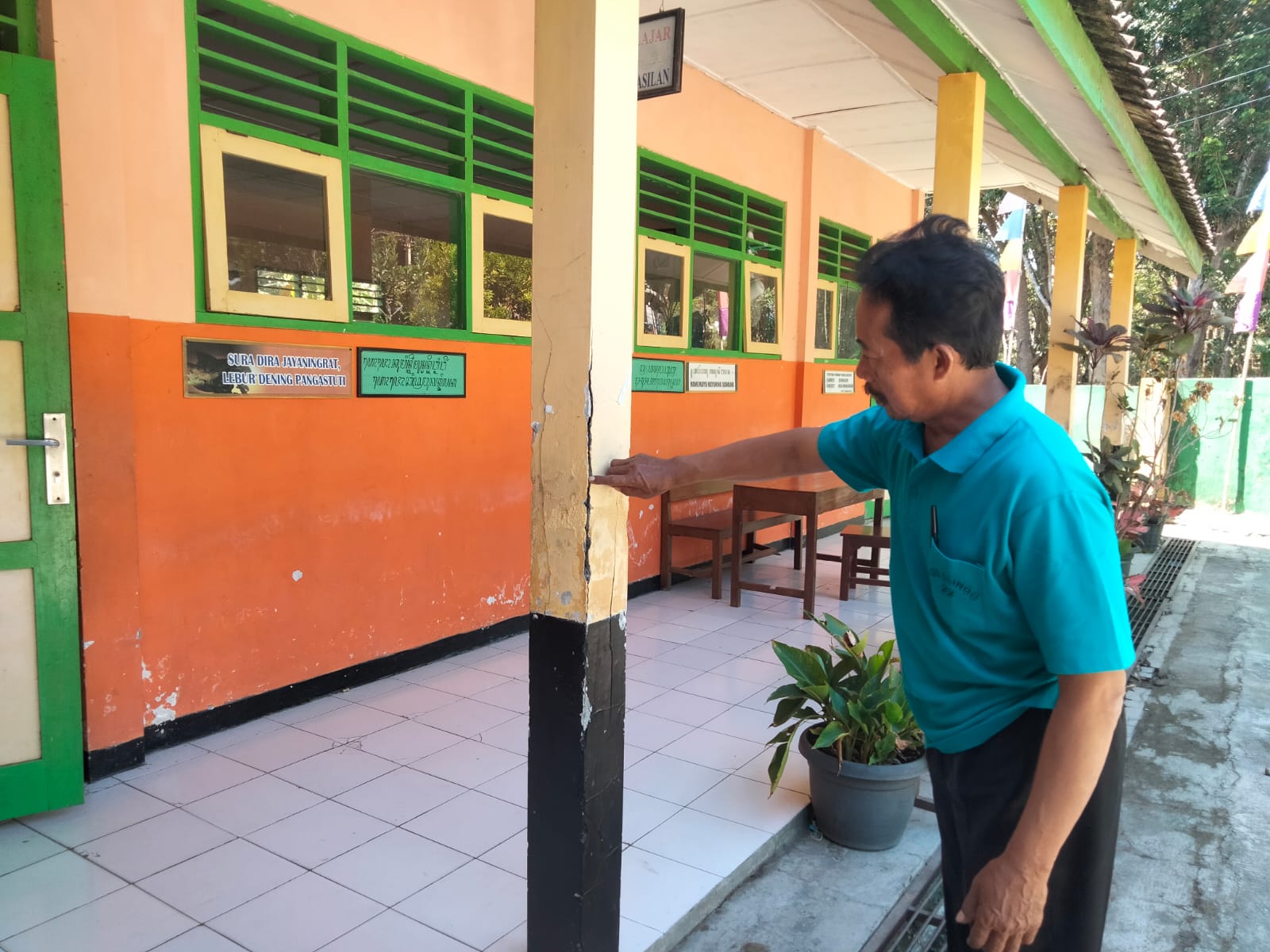 Gedung SDN Semuten Bantul Yogyakarta Rusak, Kantin Dipakai Jadi Ruang Kelas