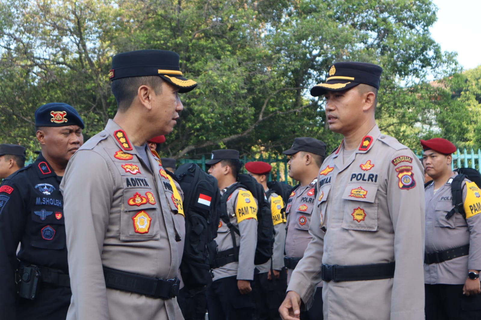 Polresta Yogyakarta Gelar Pergeseran Pasukan Dalam Rangka Pengamanan