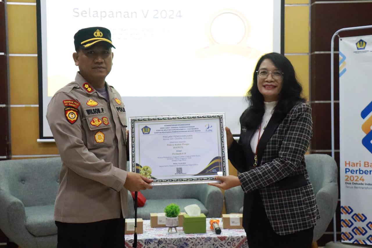 Polres Kulon Progo Terima Penghargaan Terkait Pengelolaan Anggaran