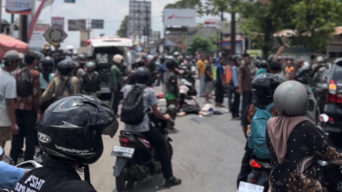 Terlibat Kecelakaan di Jakan Yogya-Wonosari, Dua Pengendara Motor Alami Luka