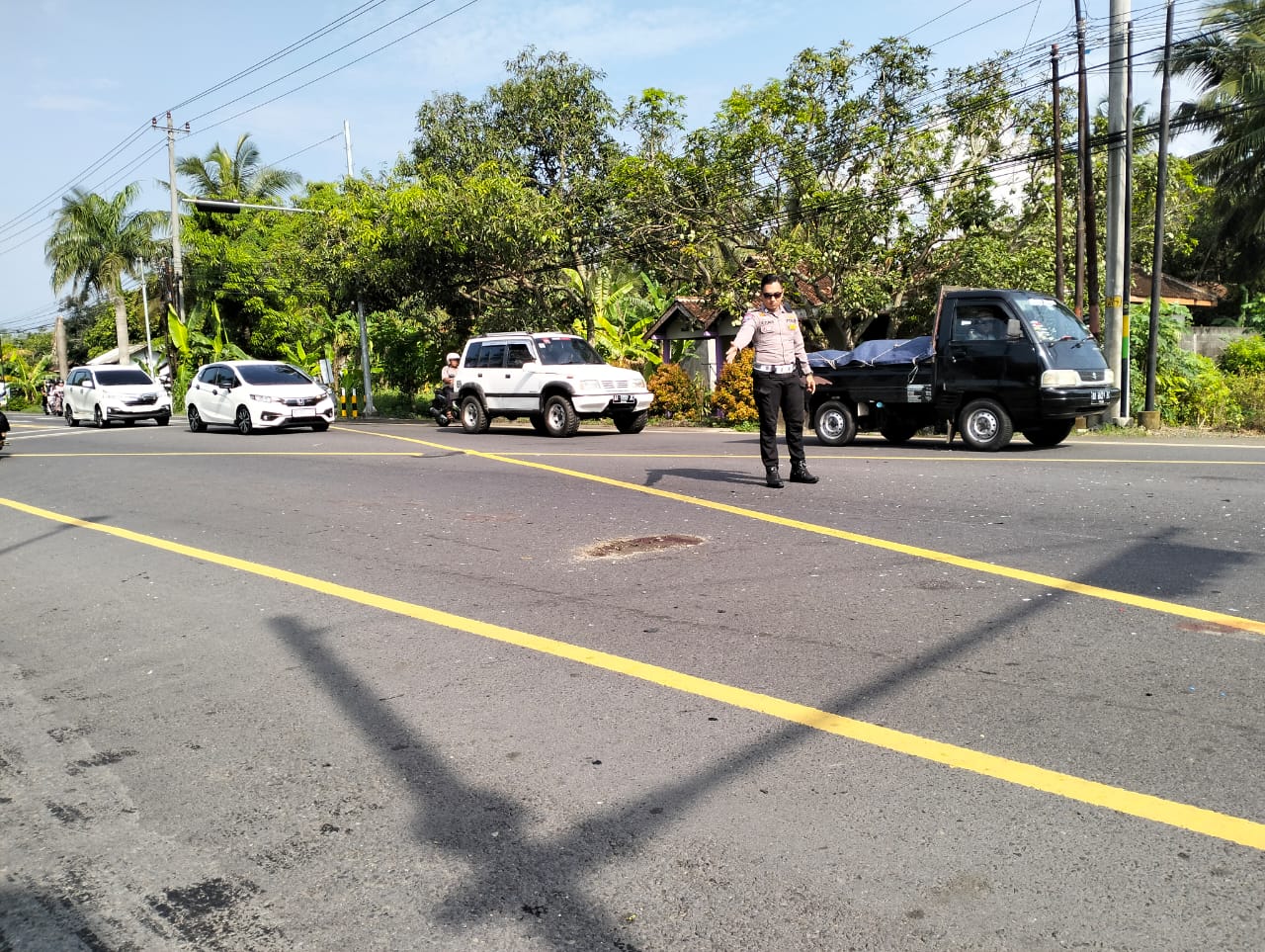 Lakalantas Simpang tiga Sogan, Tiga Orang Jadi Korban