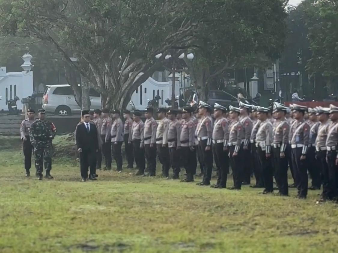 Pengamanan Libur Lebaran di Gunungkidul, Satu Peleton TNI dan Ratusan Personil Gabungan Dikerahkan