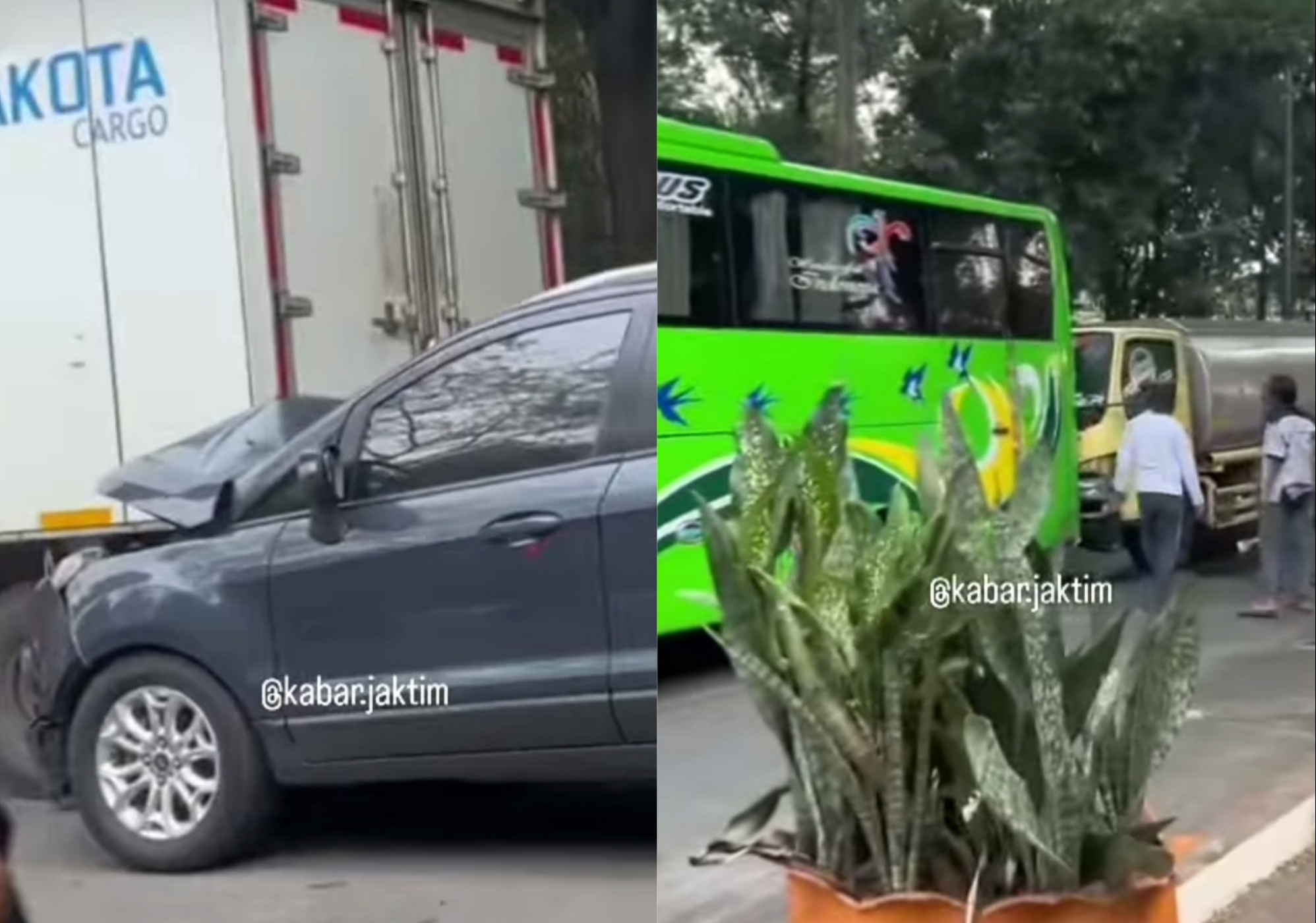 Kecelakaan beruntun di Jakarta Timur 