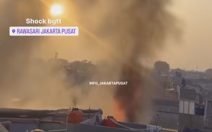 Kebakaran di Jakarta Pusat hari ini, Cempaka Putih, Rawasari