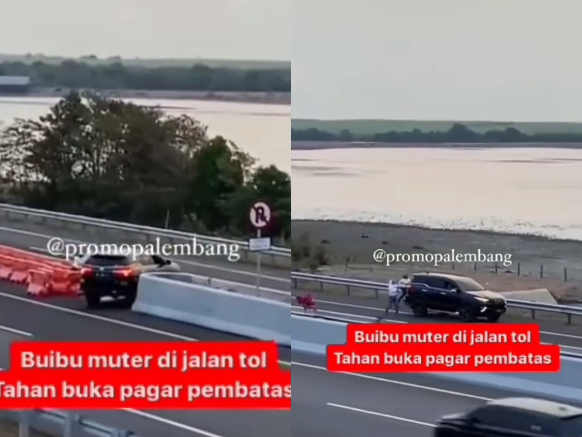 Viral Video Mobil Putar Balik di Tol Indralaya Palembang Geser Pembatas Jalan, Begini Tanggapan Petugas