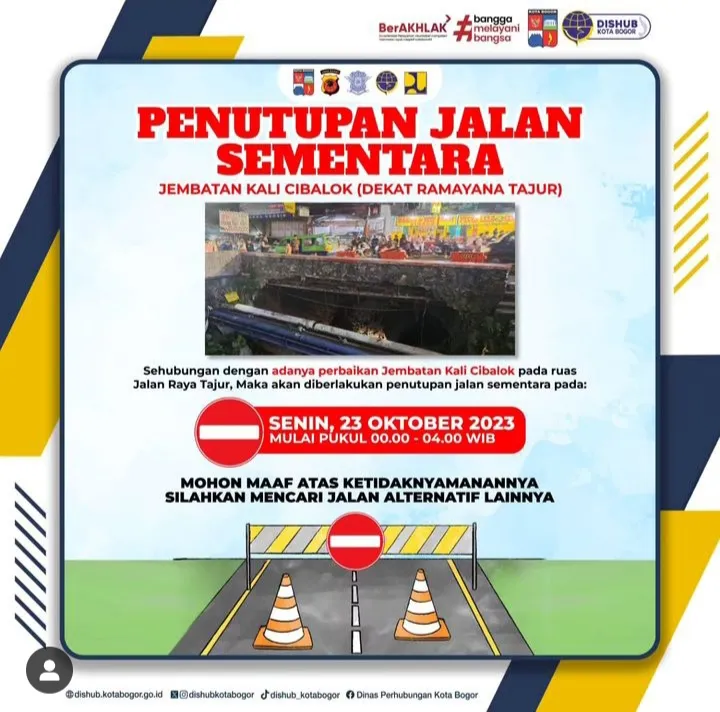 Info Penutupan Jalan di Bogor 