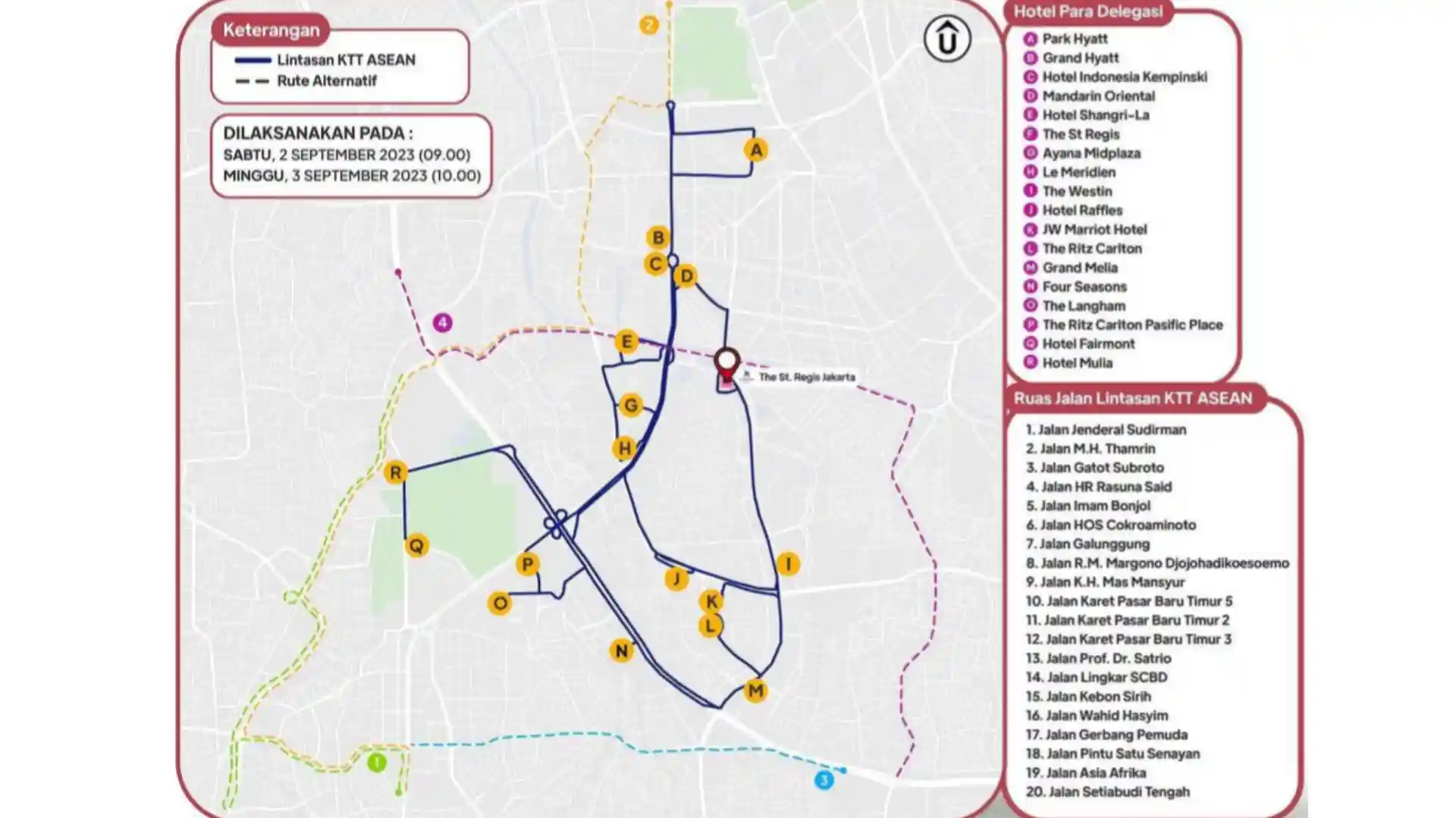 Rute Alternatif Penutupan Jalan KTT ASEAN Jakarta September 2023