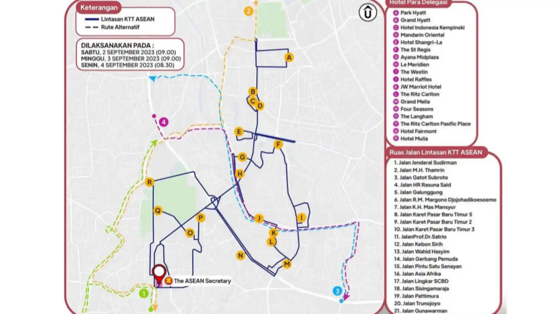 Rute Alternatif Penutupan Jalan KTT ASEAN Jakarta September 2023