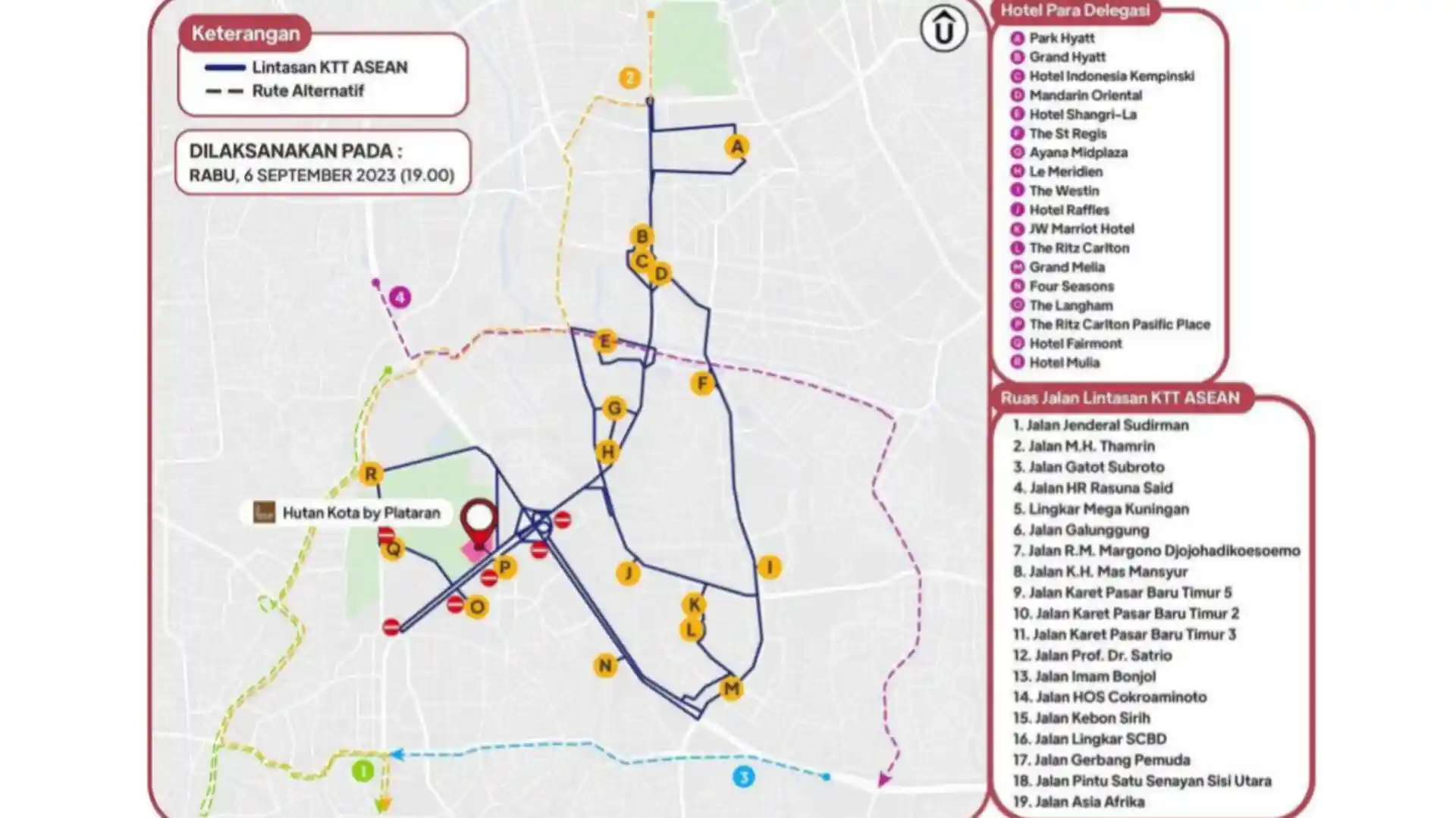 Rute Alternatif Penutupan Jalan KTT ASEAN Jakarta September 2023