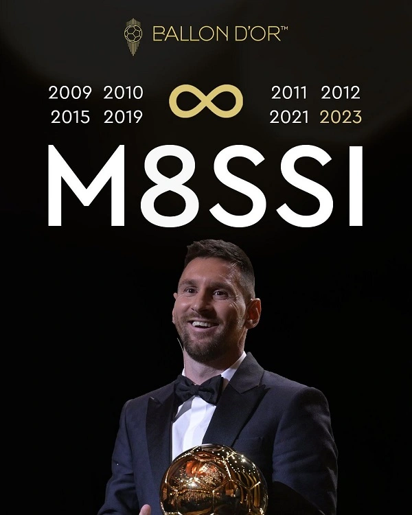 Lionel Messi raih Ballon d'Or 2023