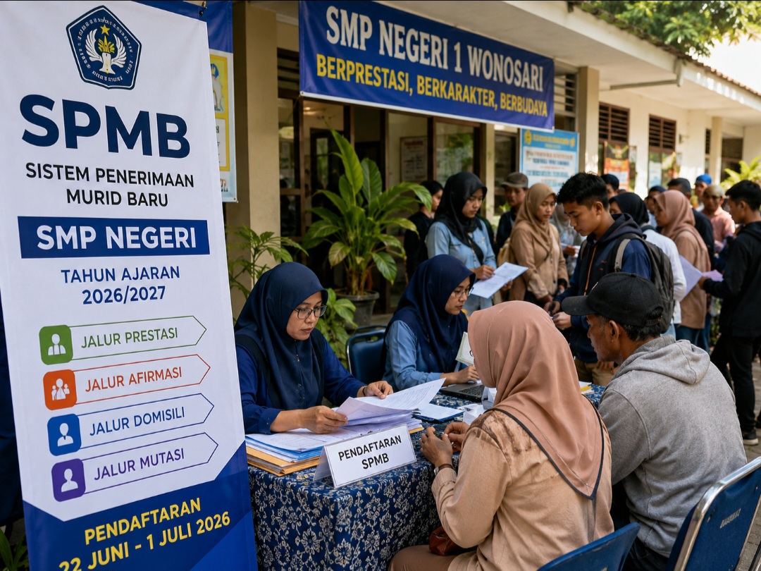 Hari Pertama SPMB, Pendaftar SMP Favorit di Gunungkidul Langsung Melampaui Kuota