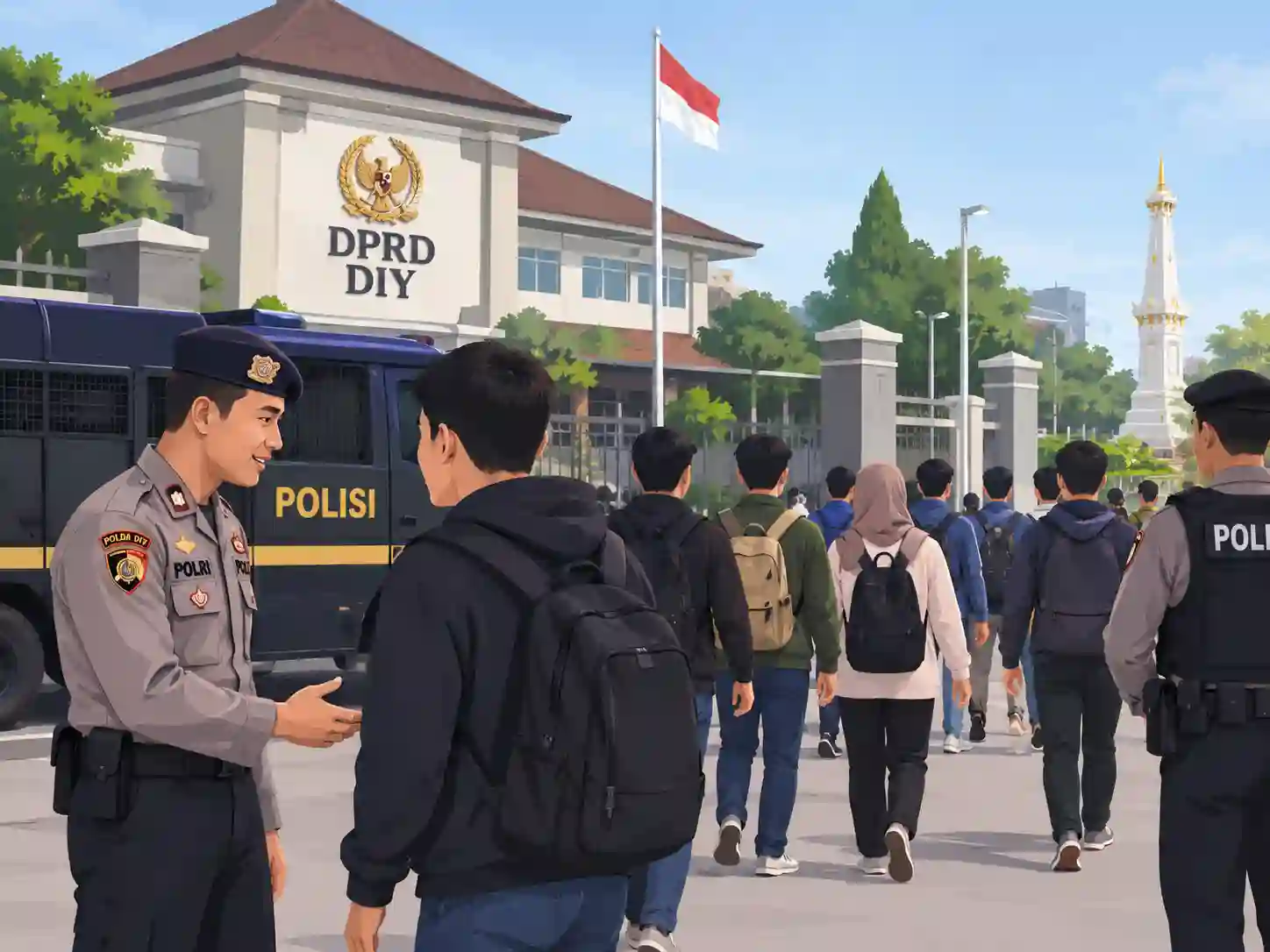 Polisi Pastikan 32 Pendemo di DPRD DIY yang Diamankan Telah Dipulangkan
